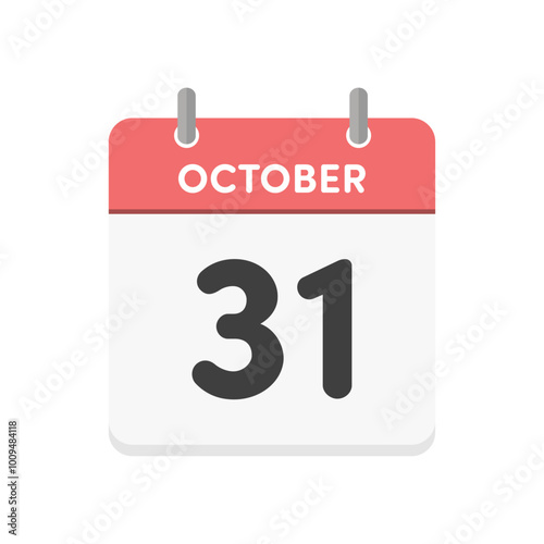 10月31日･october 31stの日めくりカレンダーのアイコン - ハロウィンや10/31のイメージ素材