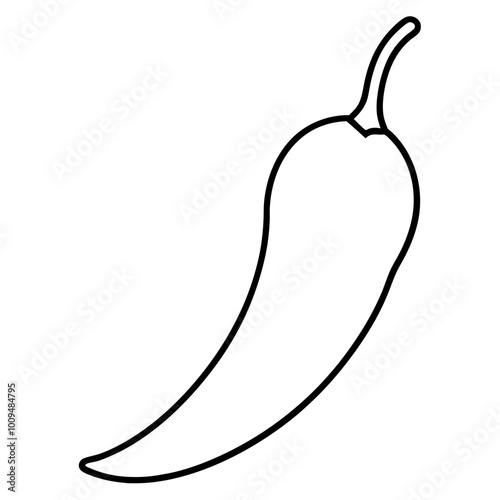 chili silhouette icon with Transparent Background Clipart