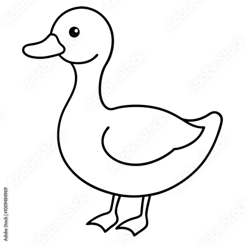 kids crayon drawing duck with Transparent Background Clipart