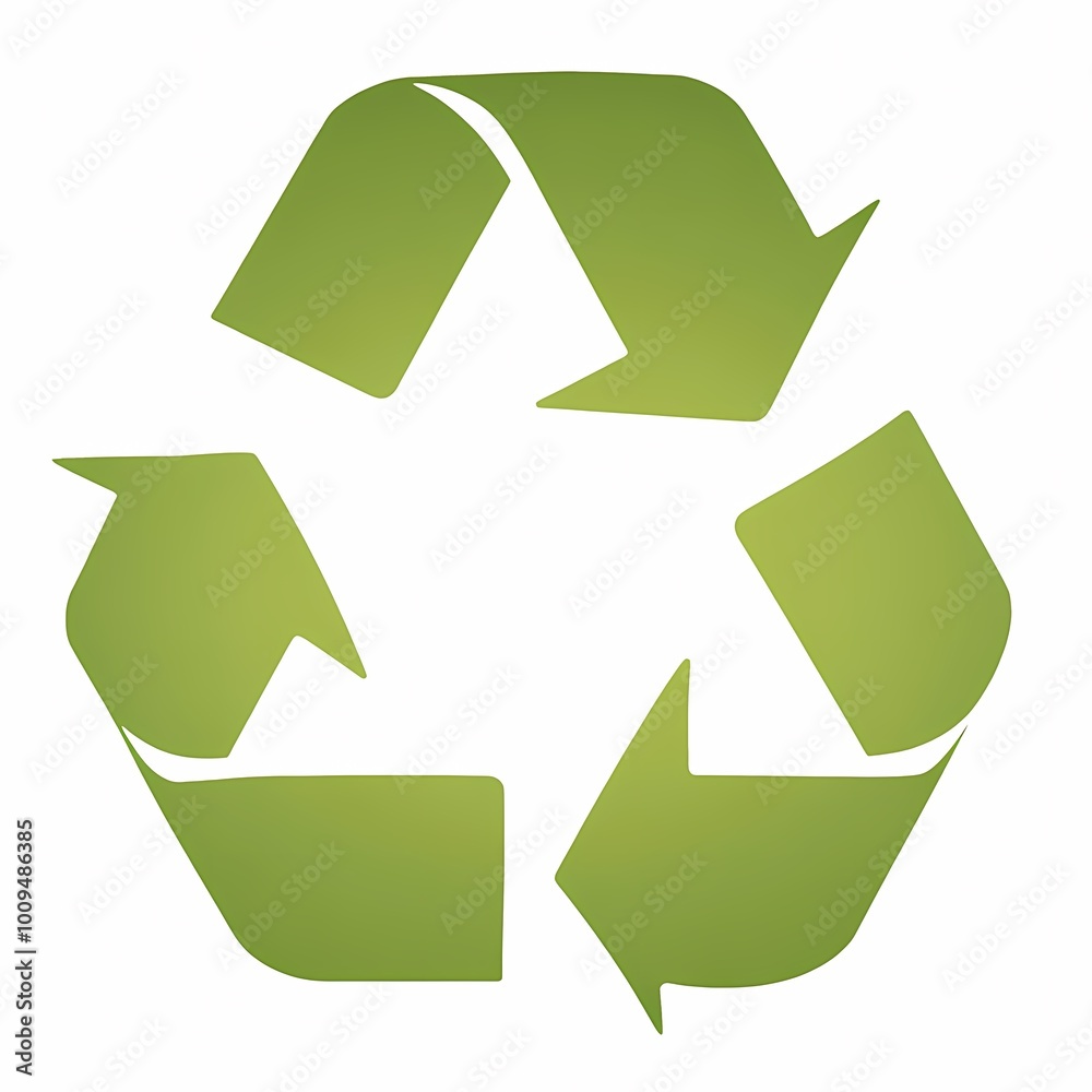 Leaf Growing from Recycling Bin Icon Leaf Growing from Recycling Bin Icon