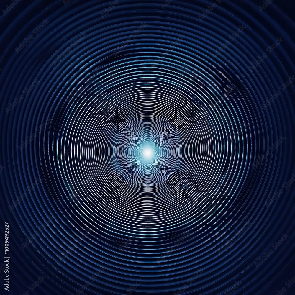 Fototapeta premium Abstract Blue Concentric Circles Background