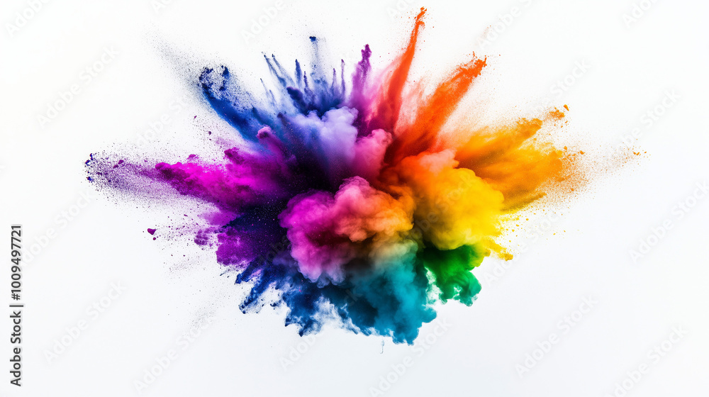 colorful ink splashes on white colorful ink splashes on white