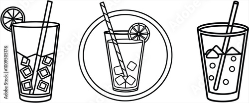 Set of drinking straws