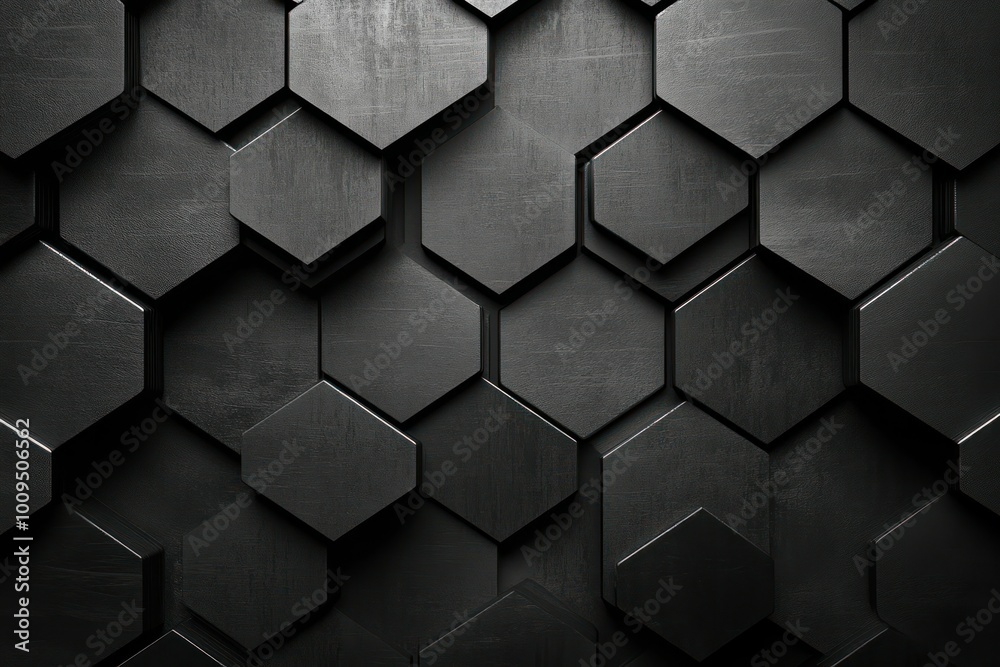 Elegant Black Hexagonal Pattern for Background Use Elegant Black Hexagonal Pattern for Background Use