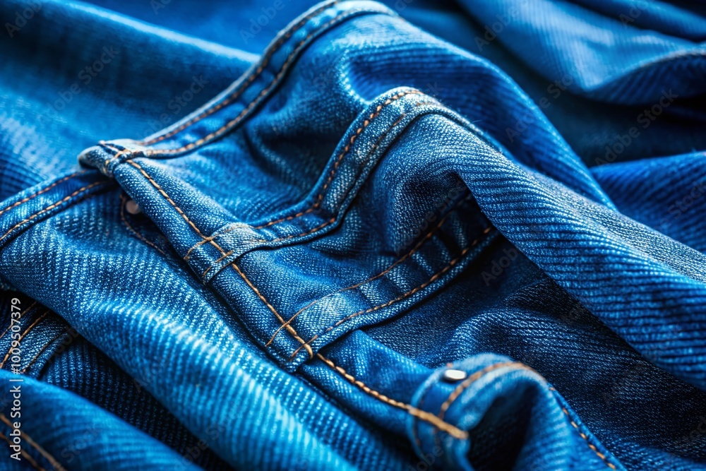 Stylish Denim Pattern Featuring Textured Fabric in a Classic Blue Tone for Fashion and Design Use Stylish Denim Pattern Featuring Textured Fabric in a Classic Blue Tone for Fashion and Design Use