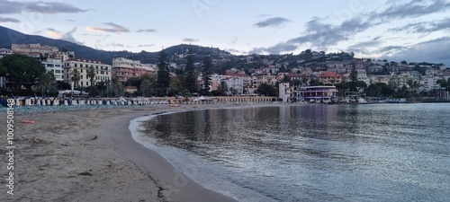 view of the city of San Remo, Italy photo