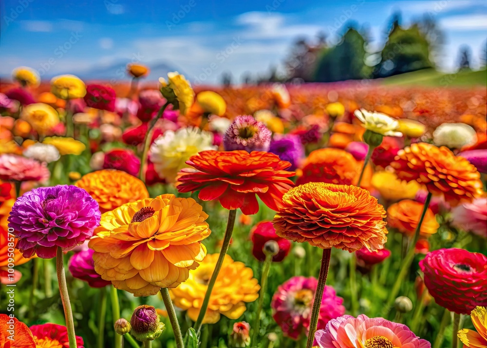 Bright and lively flower field set against a transparent background, perfect for graphic design projects, bringing energy and color to your creative endeavors. Bright and lively flower field set against a transparent background, perfect for graphic design projects, bringing energy and color to your creative endeavors.