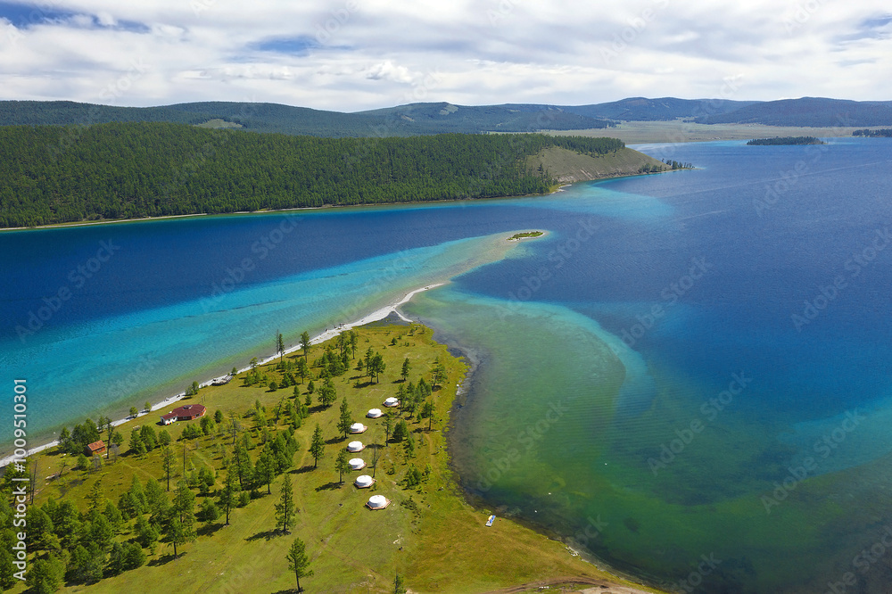 Lake Chövsgöl núr (Khövsgöl), Khövsgöl lake and Bulgan aimags in northern Mongolia