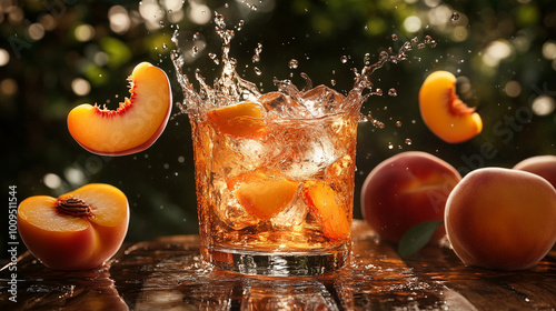 a peach ice tea 