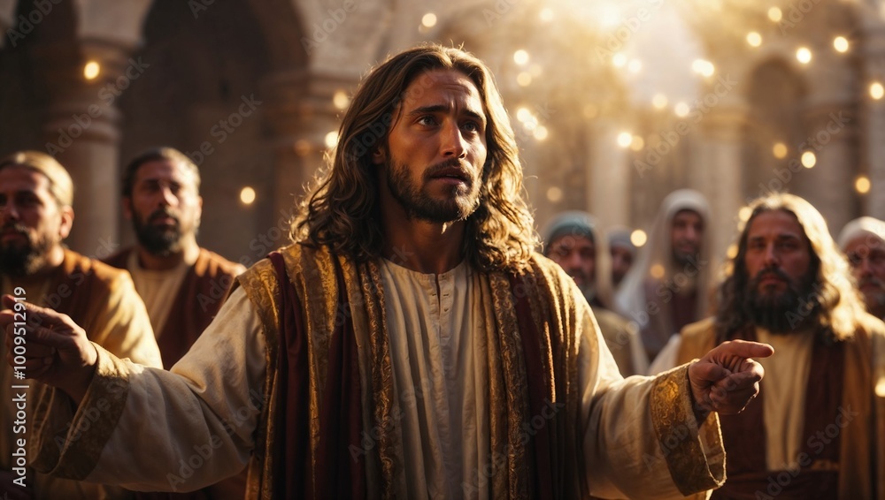 Naklejka premium A portrait of Jesus Christ. Son of Man