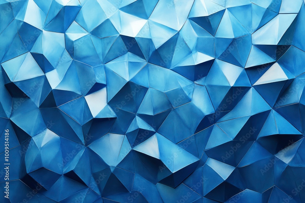 Abstract Blue Geometric Pattern with Triangular Shapes Abstract Blue Geometric Pattern with Triangular Shapes