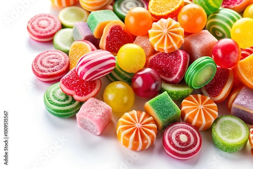 candys on white background