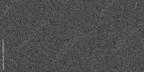 Abstract design with black paper background and terrazzo flooring texture. Terrazzo design with white polished sandstone wall texture. this design are uses for Quartz surface white.	