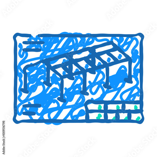 structural drafting architectural drafter doodle icon sketch vector. structural drafting architectural drafter sign. isolated symbol illustration