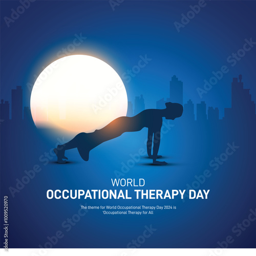 world occupational therapy day. world occupational therapy day creative banner, poster, social media post, background, template, postcard design etc. 