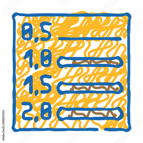 line weights architectural drafter doodle icon sketch vector. line weights architectural drafter sign. isolated symbol illustration