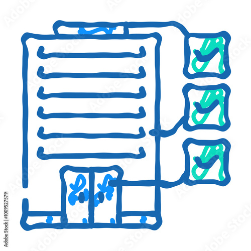 building specifications architectural drafter doodle icon sketch vector. building specifications architectural drafter sign. isolated symbol illustration