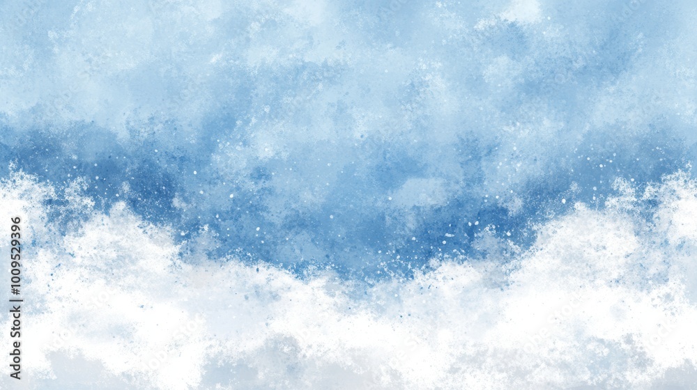 Fototapeta premium Abstract Blue and White Watercolor Background Texture