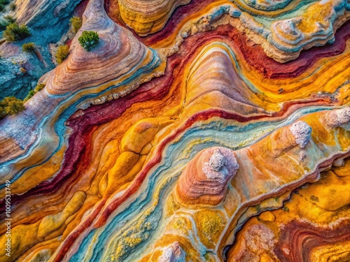 Unique claystone texture showcasing natural patterns and colors for geological and artistic projects photo