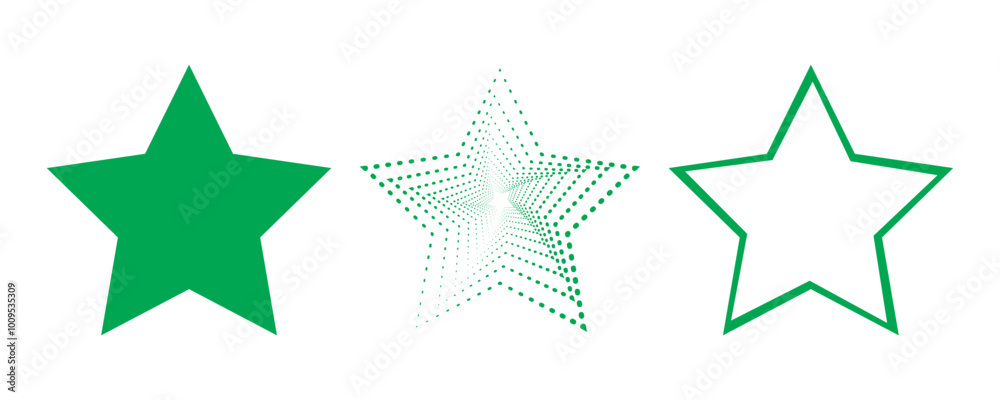 Different stars icon set collection vector. Different stars icon set collection vector.