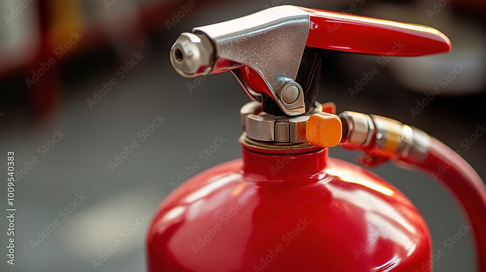 Close-Up of Fire Extinguisher for Safety Protocols Close-Up of Fire Extinguisher for Safety Protocols