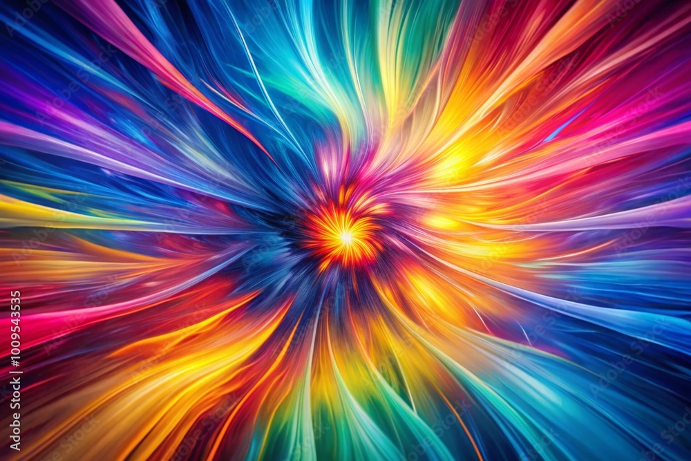 Fototapeta premium Vibrant Abstract Shock Wave Background Design with Dynamic Color Patterns and Energy Flow Effects