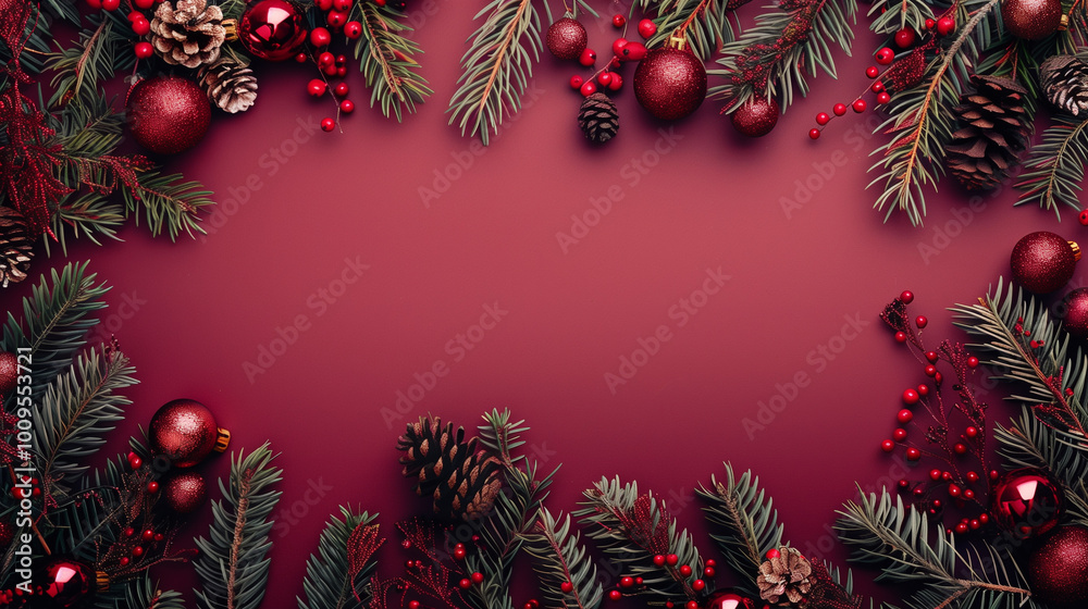Marsala christmas background. New year background. Marsala christmas background. New year background.