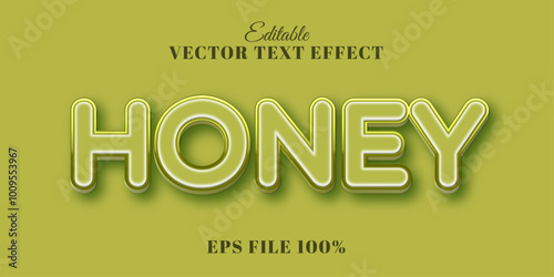 Honey editable text effect, customizable sweet and bee 3d font style