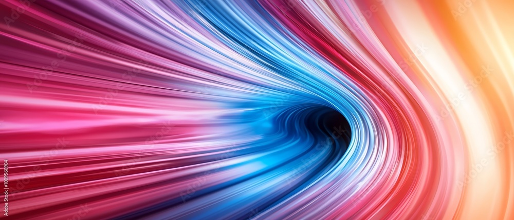  A tight shot of a vibrant wallpaper featuring a black hole at its heart