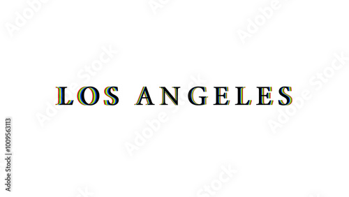 Los Angeles, LA, USA 2028: summer olympics games. Sport event, tournament, championship, competitions, marathon. Text for web banner, poster without background with olimpic colored lines