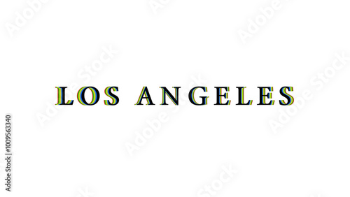 Los Angeles, LA, USA 2028: summer olympics games. Sport event, tournament, championship, competitions, marathon. Text for web banner, poster without background with olimpic colored lines