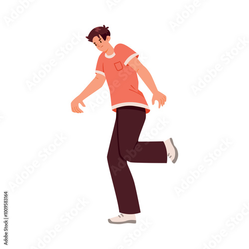 Man Fighting and Beating with Aggression and Violence Vector Illustration