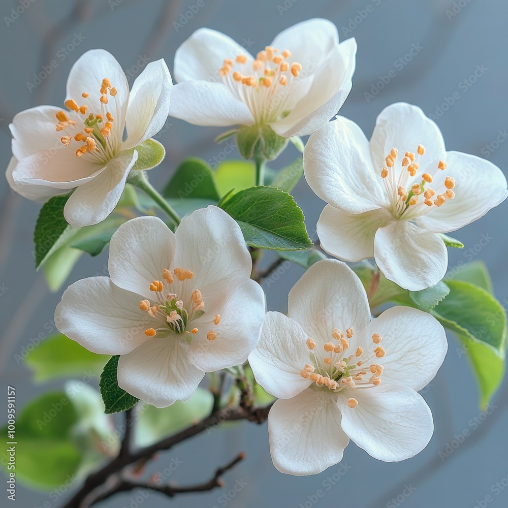 Fototapeta premium Colorful Blooms on White: Isolated Flowers for Design Projects