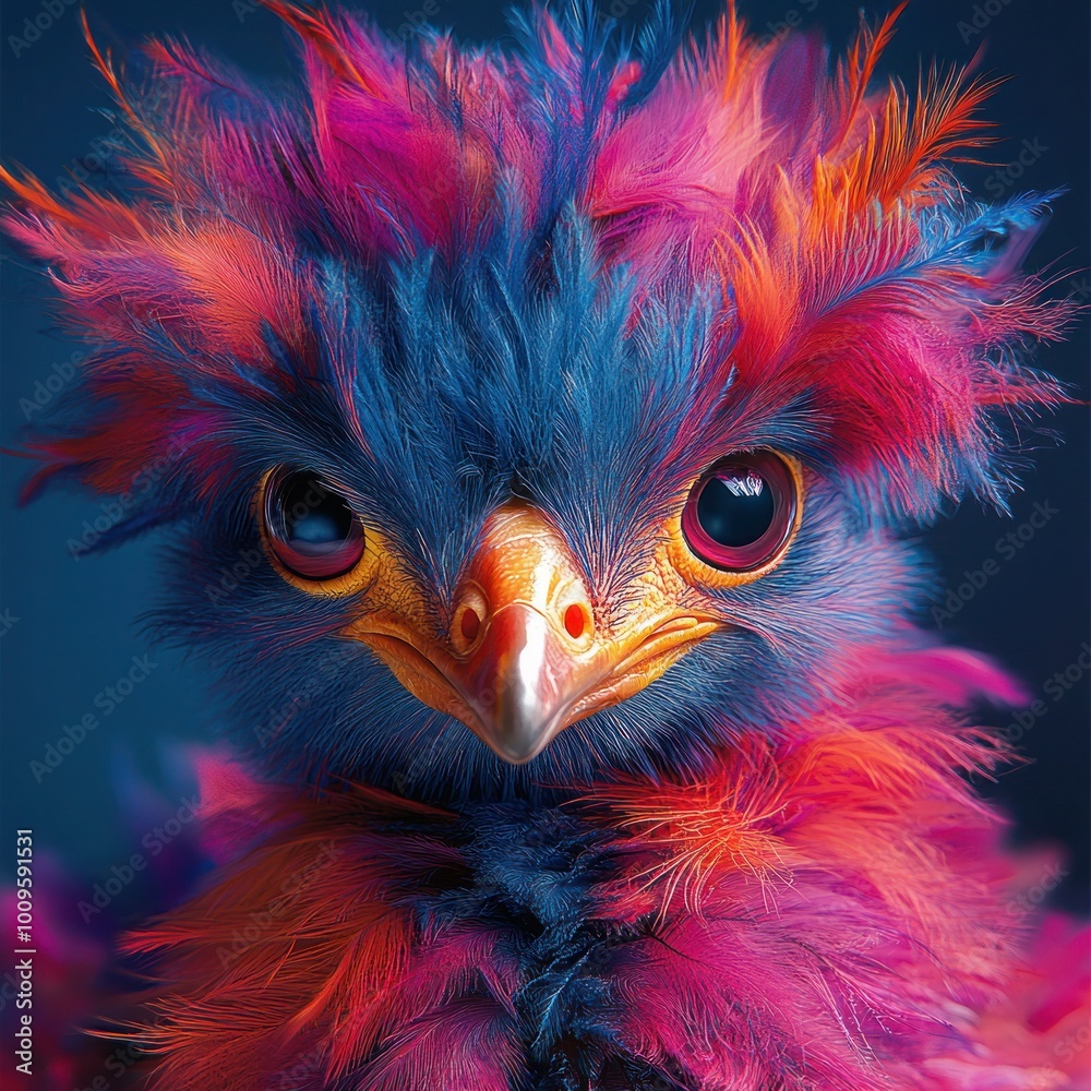 Fototapeta premium Funky Emu Birds in Creative Animal Concept