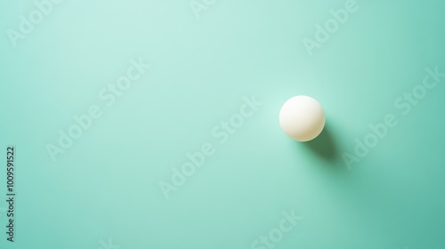 Minimalist Sphere on Aqua Green Background