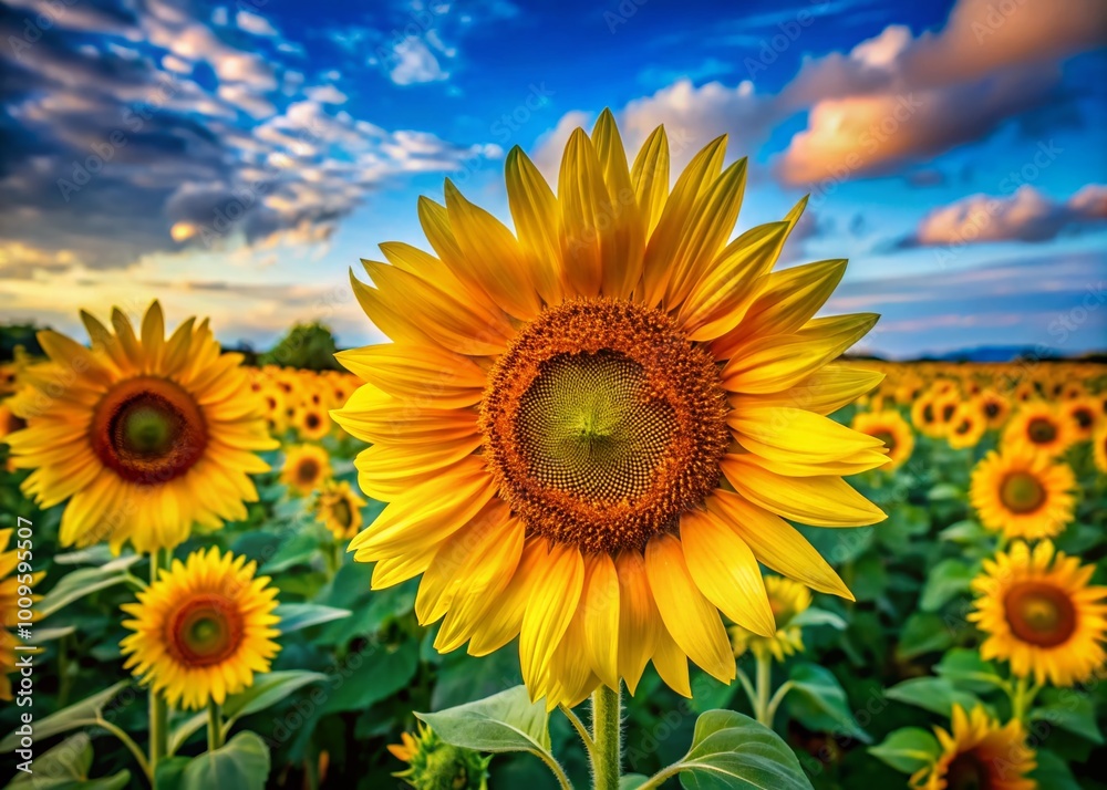 Vibrant Sunflowers in a Graphic Design Perfect for Backgrounds, Prints, and Creative Projects Vibrant Sunflowers in a Graphic Design Perfect for Backgrounds, Prints, and Creative Projects