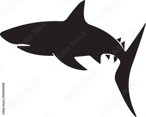 Shark silhouette vector EPS