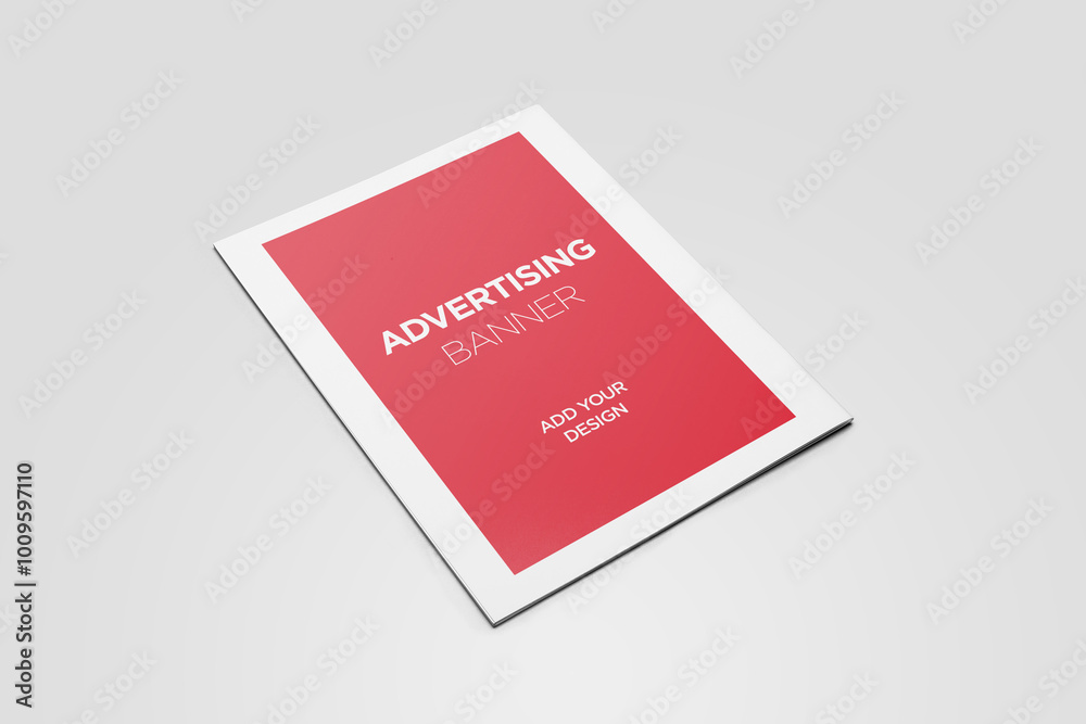 Newspaper Advertising Magazine Brochure Mockup 3D Rendering Newspaper Advertising Magazine Brochure Mockup 3D Rendering