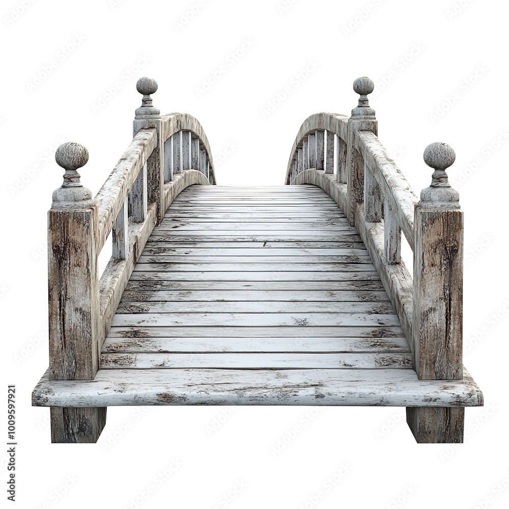 Obraz premium Bridge isolated on white or transparent background isolated on transparent background