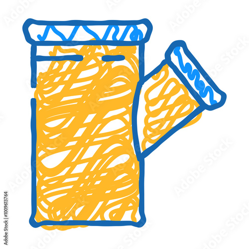 oil pipeline doodle icon sketch vector. oil pipeline sign. isolated symbol illustration