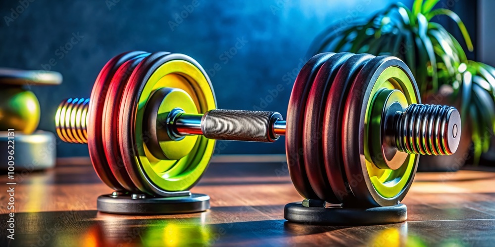 Adjustable Dumbbell for Home Workouts and Strength Training in a Modern Fitness Environment Adjustable Dumbbell for Home Workouts and Strength Training in a Modern Fitness Environment