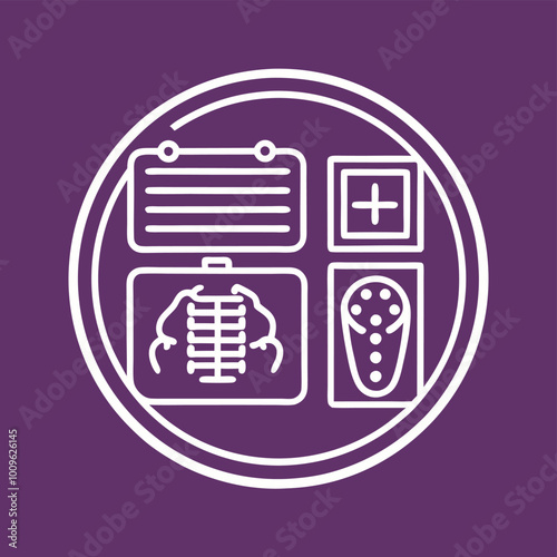 Medical Imaging Center: Comprehensive Diagnostic Services Vector icon design