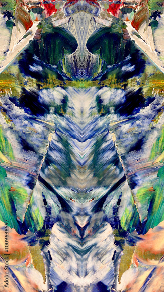 Fototapeta premium Abstract background wallpaper. Ethnic pattern. Mixtures of oil paint. Trendy hand painting canvas. Wall decor and Wall art prints Idea. 3D Texture. Art object