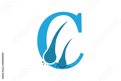 dermatology care design with letter c combination