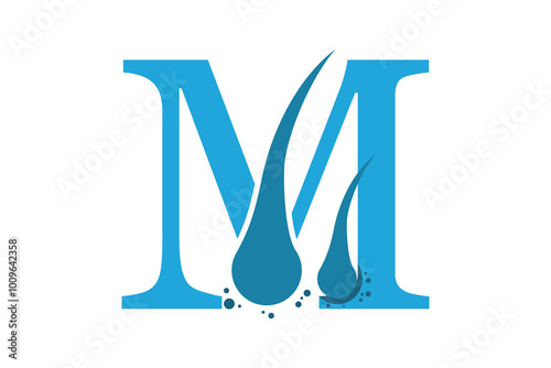 dermatology care design with letter m combination