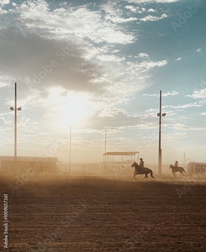 Konstfotografi rodeo horses