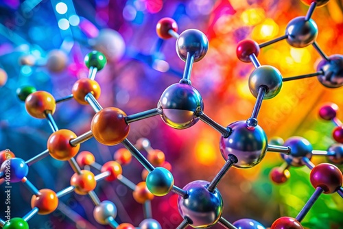 Chemical Structure of Tetrahydrofuran: Organic Compound Representation for Educational Purposes photo