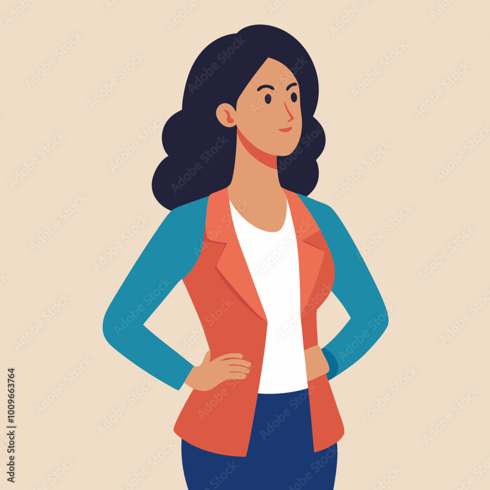 Empowered Professional Woman Relaxed Arms Vector Illustration for Modern Business Themes
Empowered Professional Woman Relaxed Arms Vector Illustration for Modern Business Themes