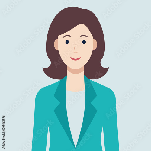 Stylish Businesswoman Offering Directions to Colleagues in a Creative Vector Illustration 