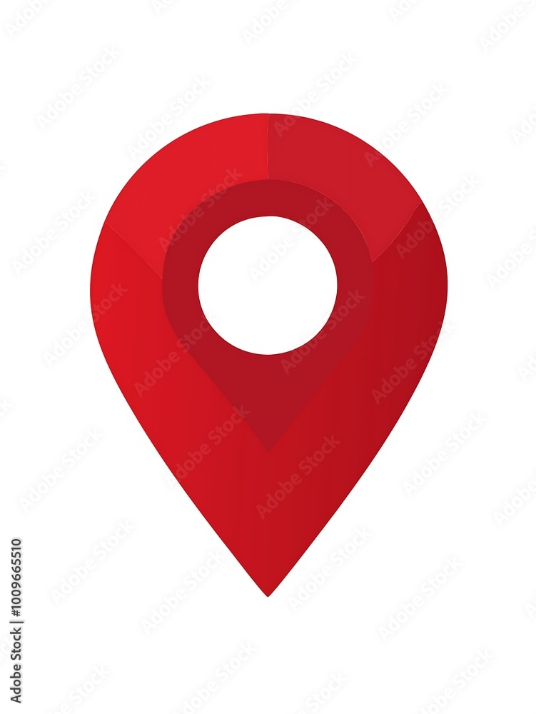 Red map location pin icon for navigation and GPS applications illustration Red map location pin icon for navigation and GPS applications illustration